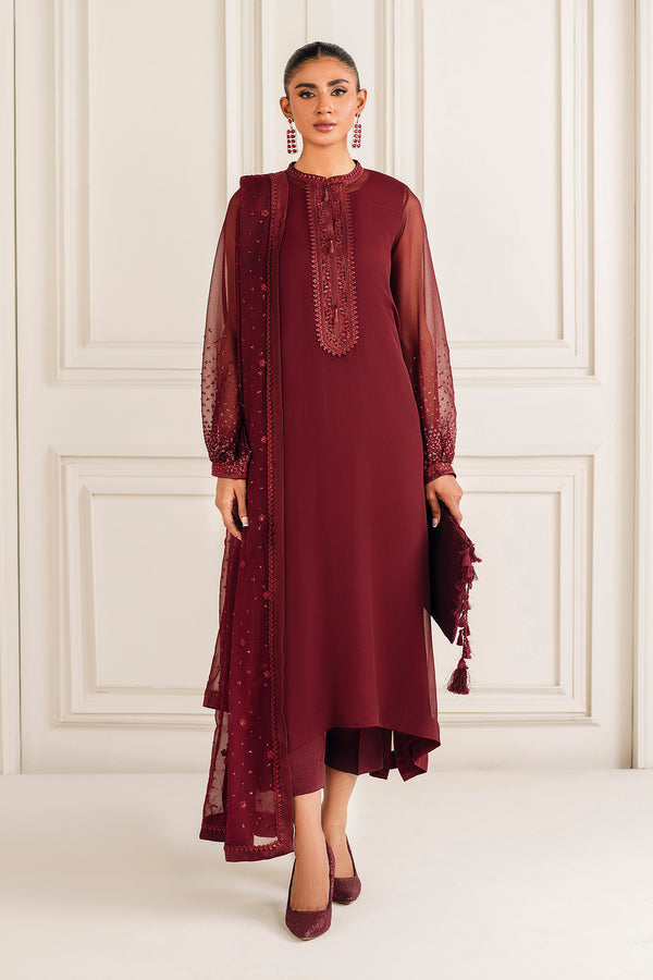 Baroque | Luxury Pret 25 | EMBROIDERED CHIFFON PR-1136 - by Libasekhas UK - Registered Vendor of : Baroque - 100% Original Designer Dress