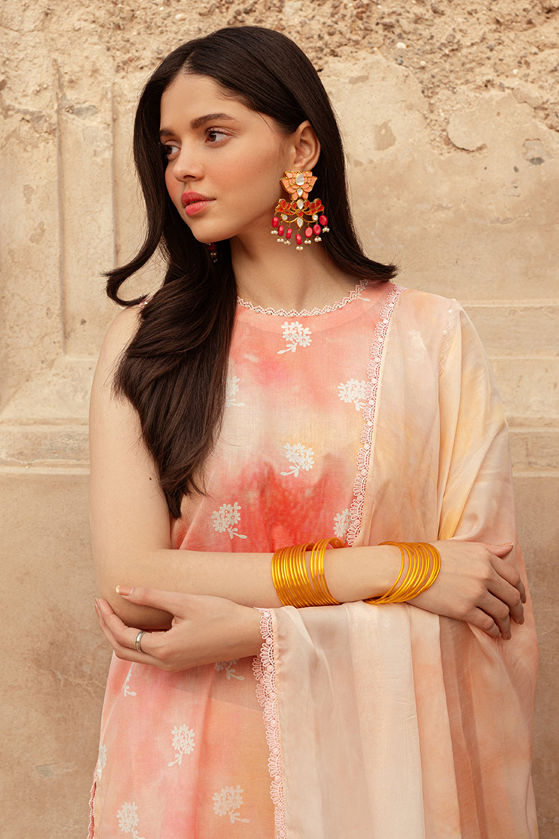 Cross Stitch | Premium Lawn 24 | PEACH BLUSH - by - Libasekhas UK - Registered Vendor of : Cross Stitch - 100% Original Designer Dresss