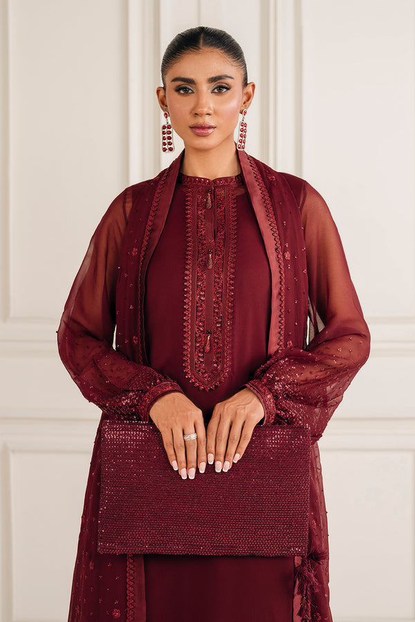 Baroque | Luxury Pret 25 | EMBROIDERED CHIFFON PR-1136 - by Libasekhas UK - Registered Vendor of : Baroque - 100% Original Designer Dress