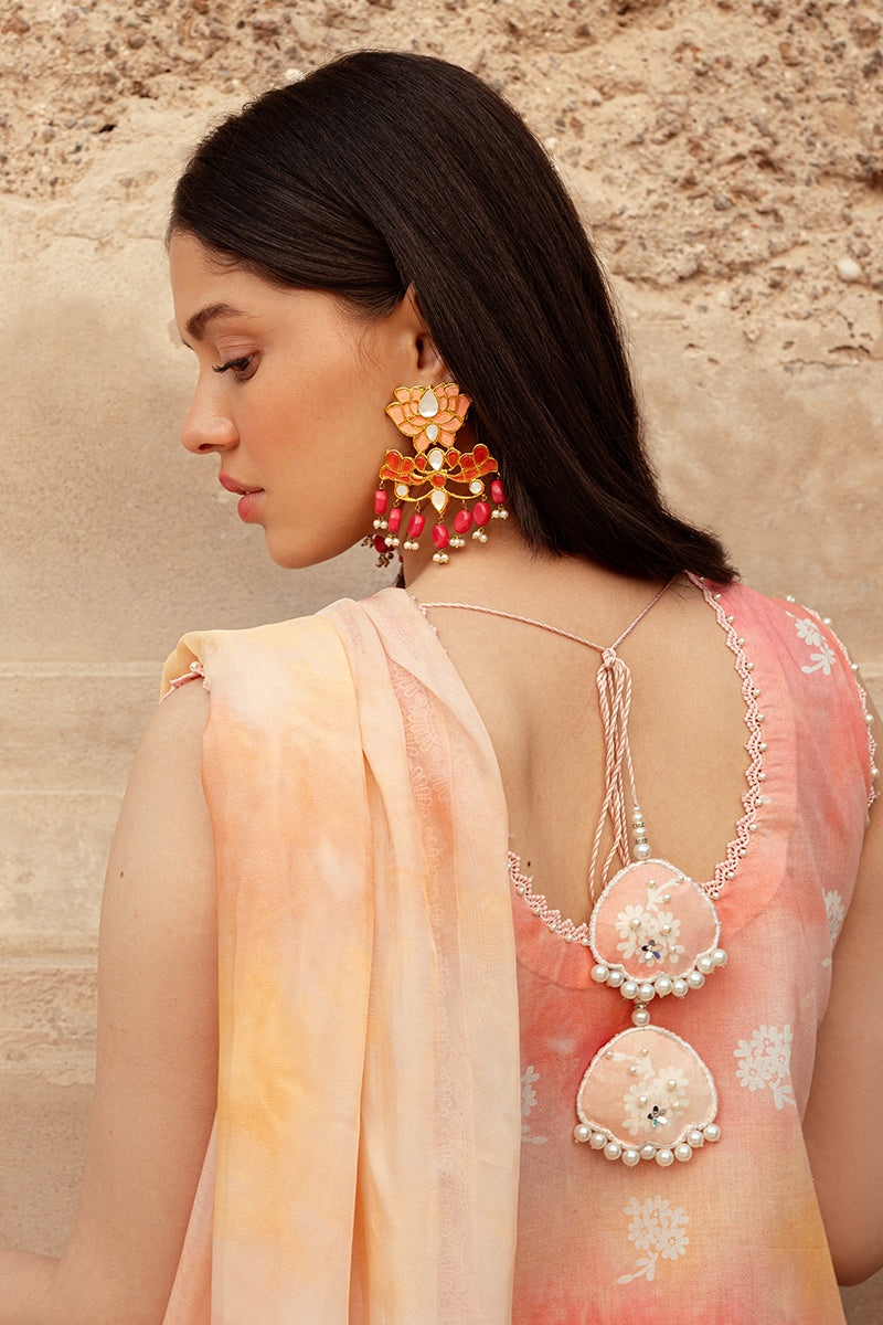 Cross Stitch | Premium Lawn 24 | PEACH BLUSH - by - Libasekhas UK - Registered Vendor of : Cross Stitch - 100% Original Designer Dresss