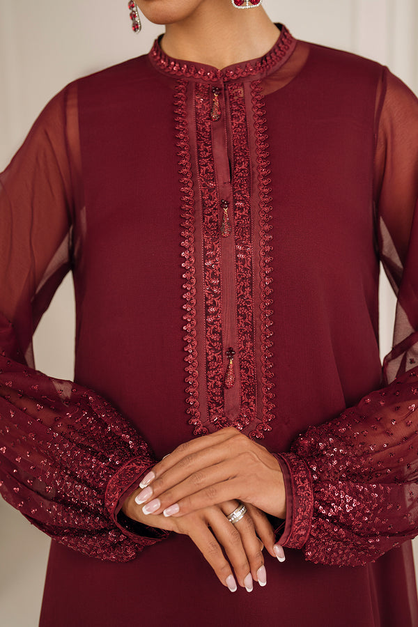 Baroque | Luxury Pret 25 | EMBROIDERED CHIFFON PR-1136 - by Libasekhas UK - Registered Vendor of : Baroque - 100% Original Designer Dress