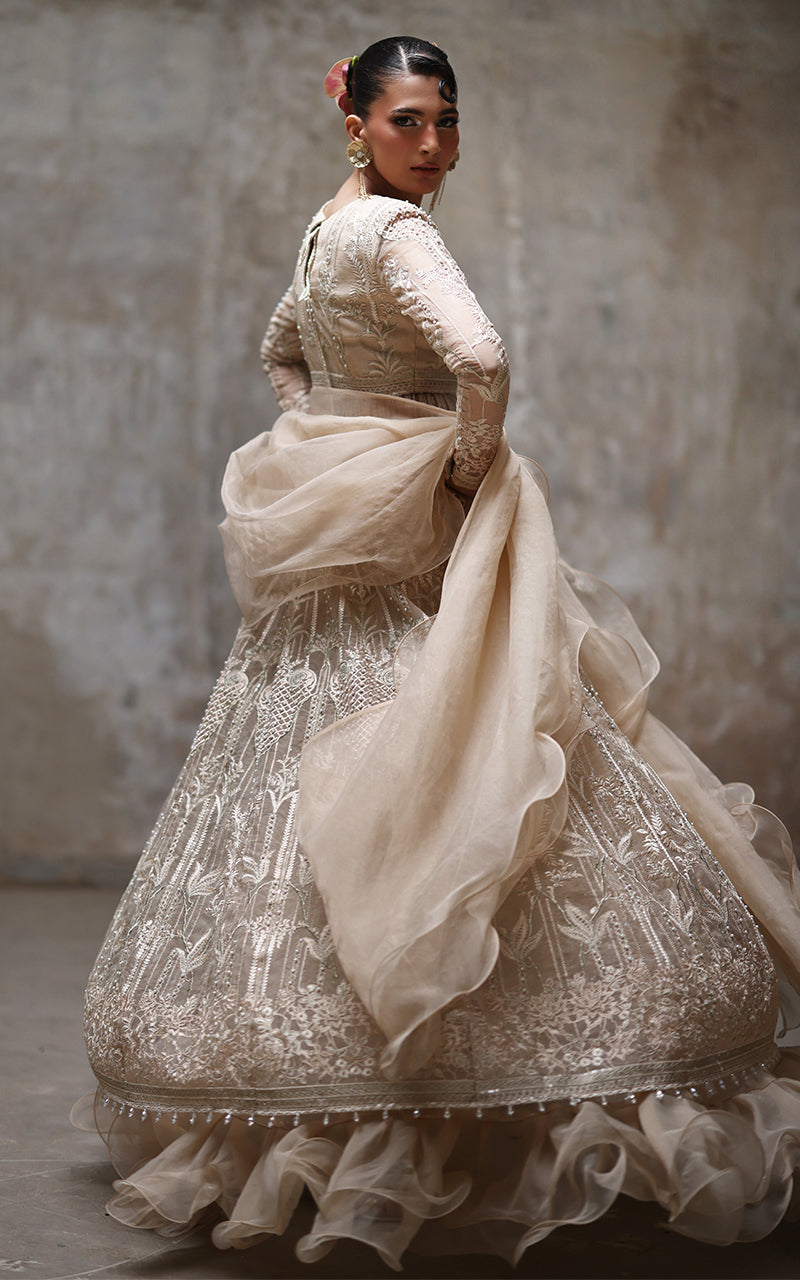 Threads and Motifs | Formal Dresses 25 | Organza Embroidered Blouse And Lehenga - by Libasekhas UK - Registered Vendor of : Threads and Motifs - 100% Original Designer Dress