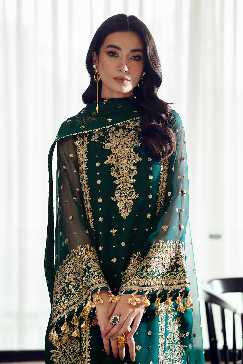 Baroque | Formals Collection | EMBROIDERED CHIFFON UF-505 - by Libasekhas UK - Registered Vendor of : Baroque - 100% Original Designer Dress