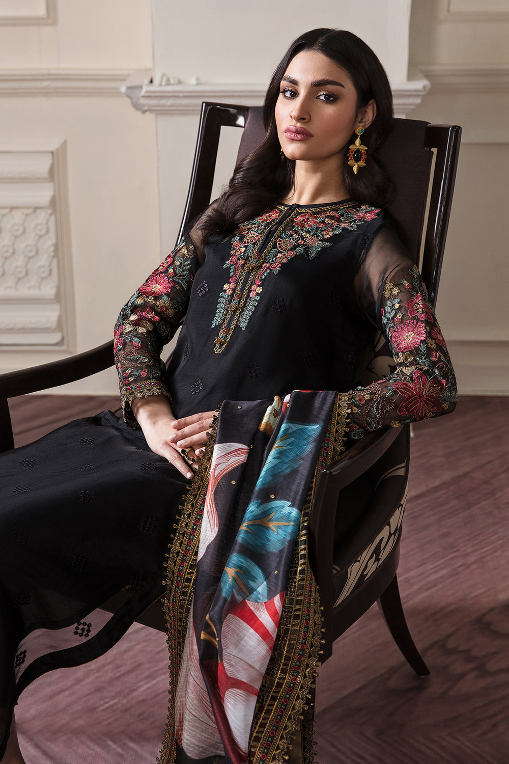 Baroque | Formals Collection | EMBROIDERED ORGANZA UF-290 - by Libasekhas UK - Registered Vendor of : Baroque - 100% Original Designer Dress