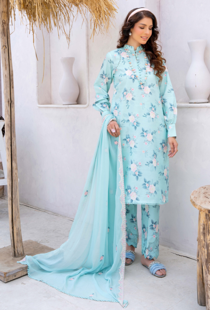 Humdum | Gardenia Lawn 24 | PLG 3 - D04 - by - Libasekhas UK - Registered Vendor of : HumDum - 100% Original Designer Dresss