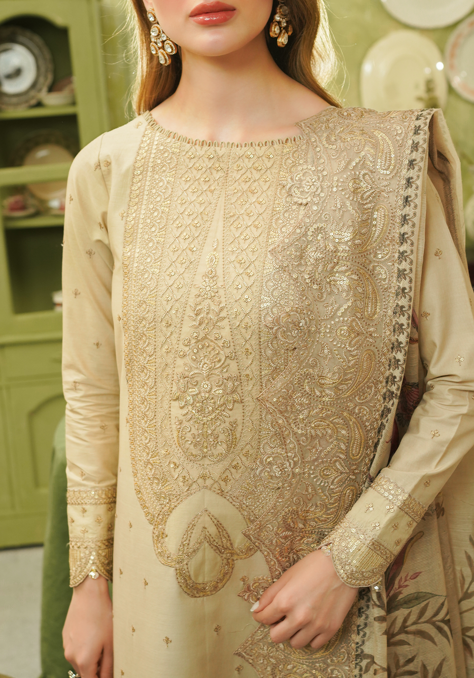 Zarqash | Tresor Luxury Lawn 24 | ZQT 0010 ALISA - by - Libasekhas UK - Registered Vendor of : Zarqash - 100% Original Designer Dresss