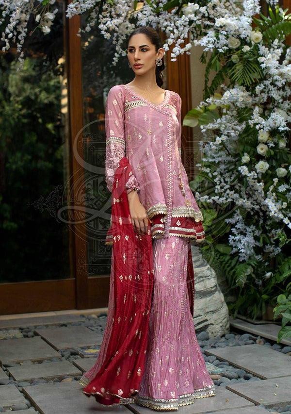 Layla Chatoor | Luxury Pret | Peplum Angrakha Top - by Libasekhas UK - Registered Vendor of : Layla Chatoor - 100% Original Designer Dress