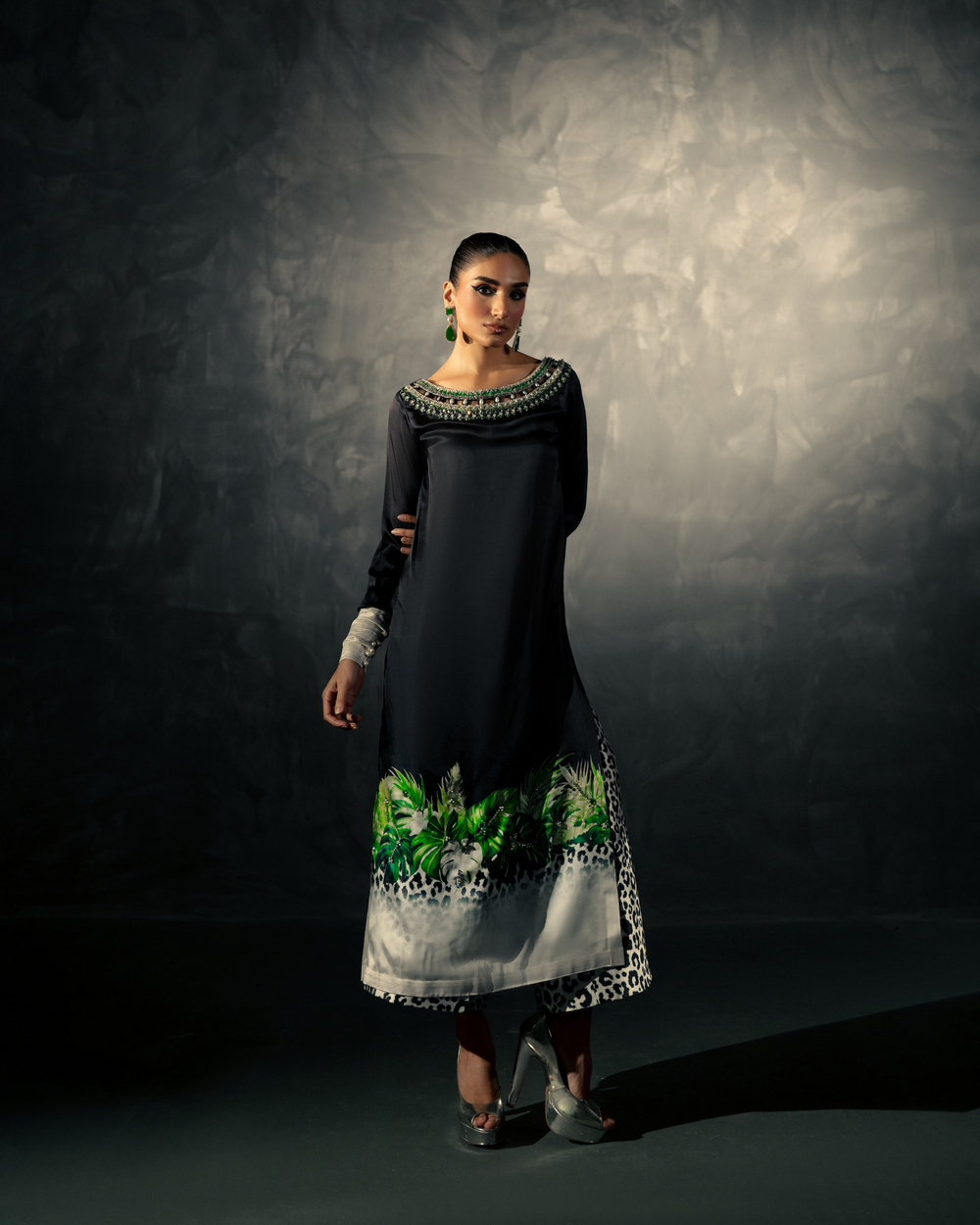 Vasal | Zyra Luxe Pret 26 | Noir Amber - by Libasekhas UK - Registered Vendor of : Vasal - 100% Original Designer Dress