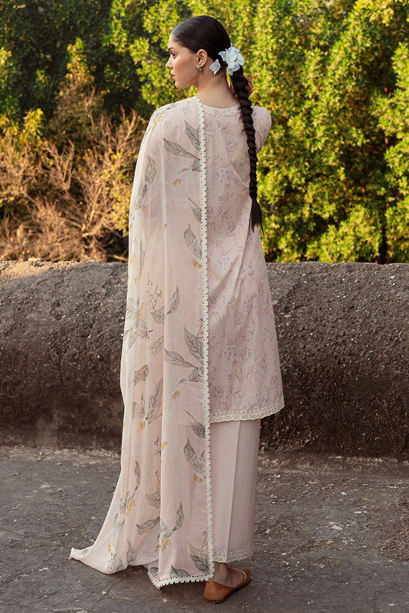 Cross Stitch | Premium Lawn 24 | SILVER PEONY - by - Libasekhas UK - Registered Vendor of : Cross Stitch - 100% Original Designer Dresss
