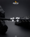 Crystal Bow Stud Earrings - by - Libasekhas UK - Registered Vendor of : Zeesy - 100% Original Designer Dresss