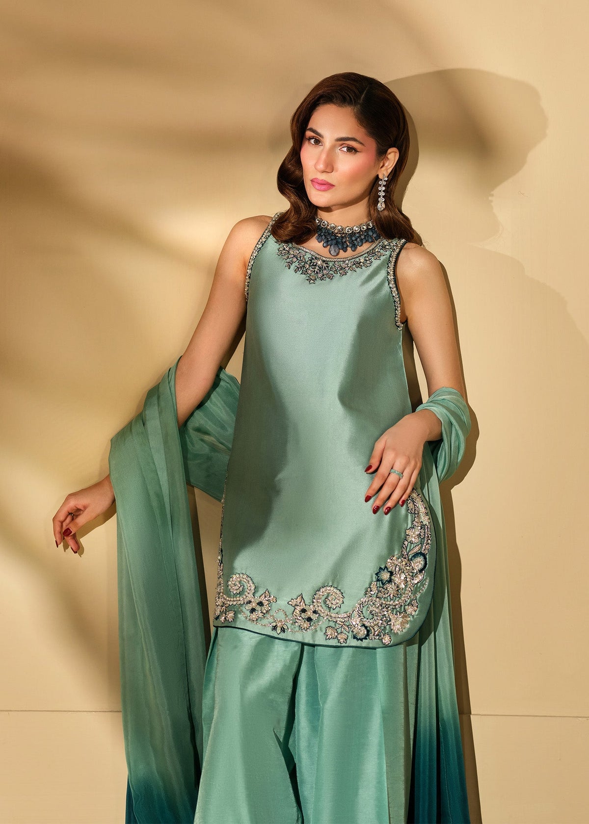 Mahum Asad | The Shadow Line | Shadow Bloom - by Libasekhas UK - Registered Vendor of : Mahum Asad - 100% Original Designer Dress