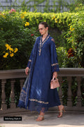 Noor by Saadia Asad | Eid Luxury Schiffli Laserkari 25 | D10- Royal Blue - by - Libasekhas UK - Registered Vendor of : Noor by Saadia Asad - 100% Original Designer Dresss