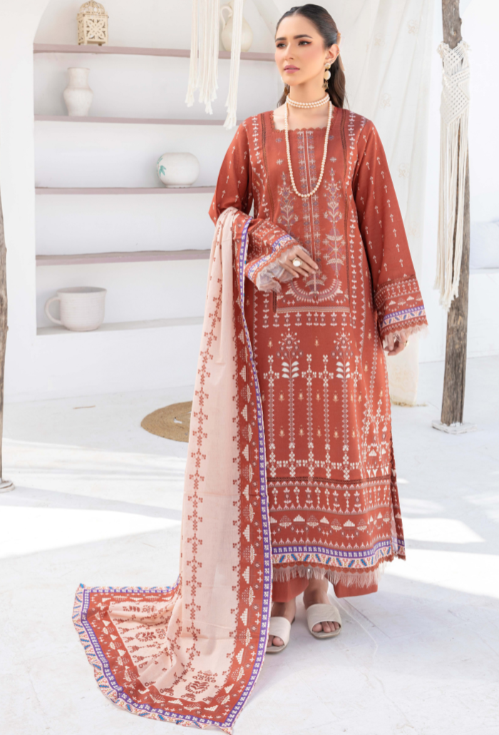 Humdum | Saira Bano Lawn 24 | D03 - by - Libasekhas UK - Registered Vendor of : HumDum - 100% Original Designer Dresss
