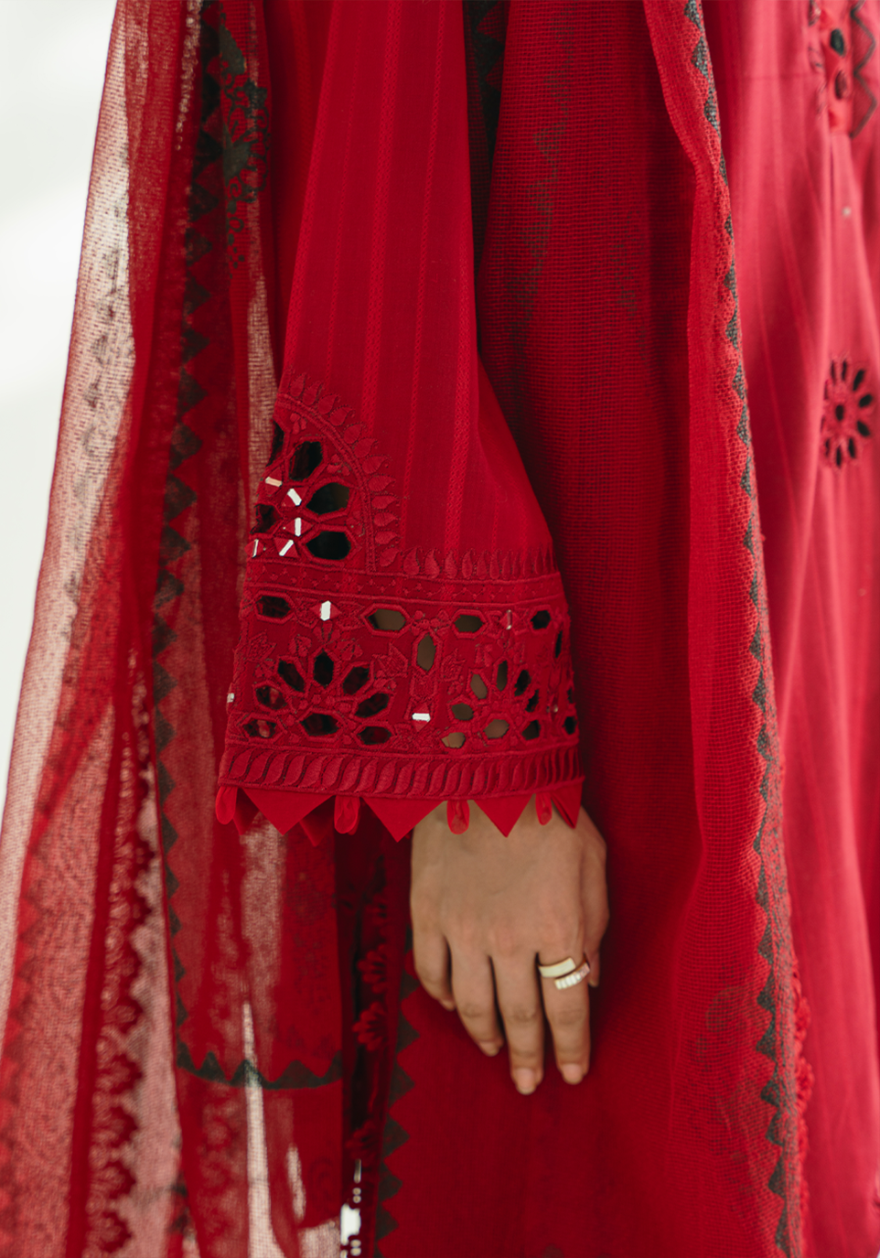 Zarqash | Whispers of Summer | CRIMSON BLOOM - by Libasekhas UK - Registered Vendor of : Zarqash - 100% Original Designer Dress