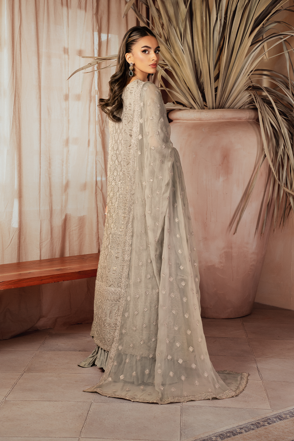 Iznik | Chiffon Kari | ICK-08 Embroidered Chiffon - by - Libasekhas UK - Registered Vendor of : Iznik - 100% Original Designer Dresss