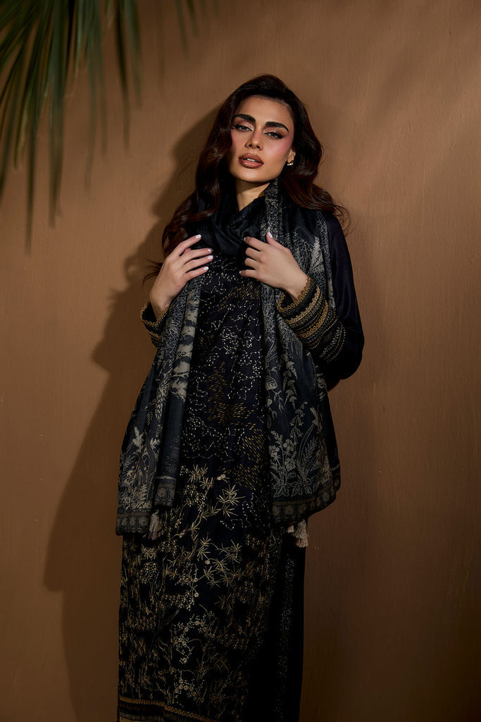 Sobia Nazir | Winter Shawl 25 | Design 1A - by Libasekhas UK - Registered Vendor of : Sobia Nazir - 100% Original Designer Dress
