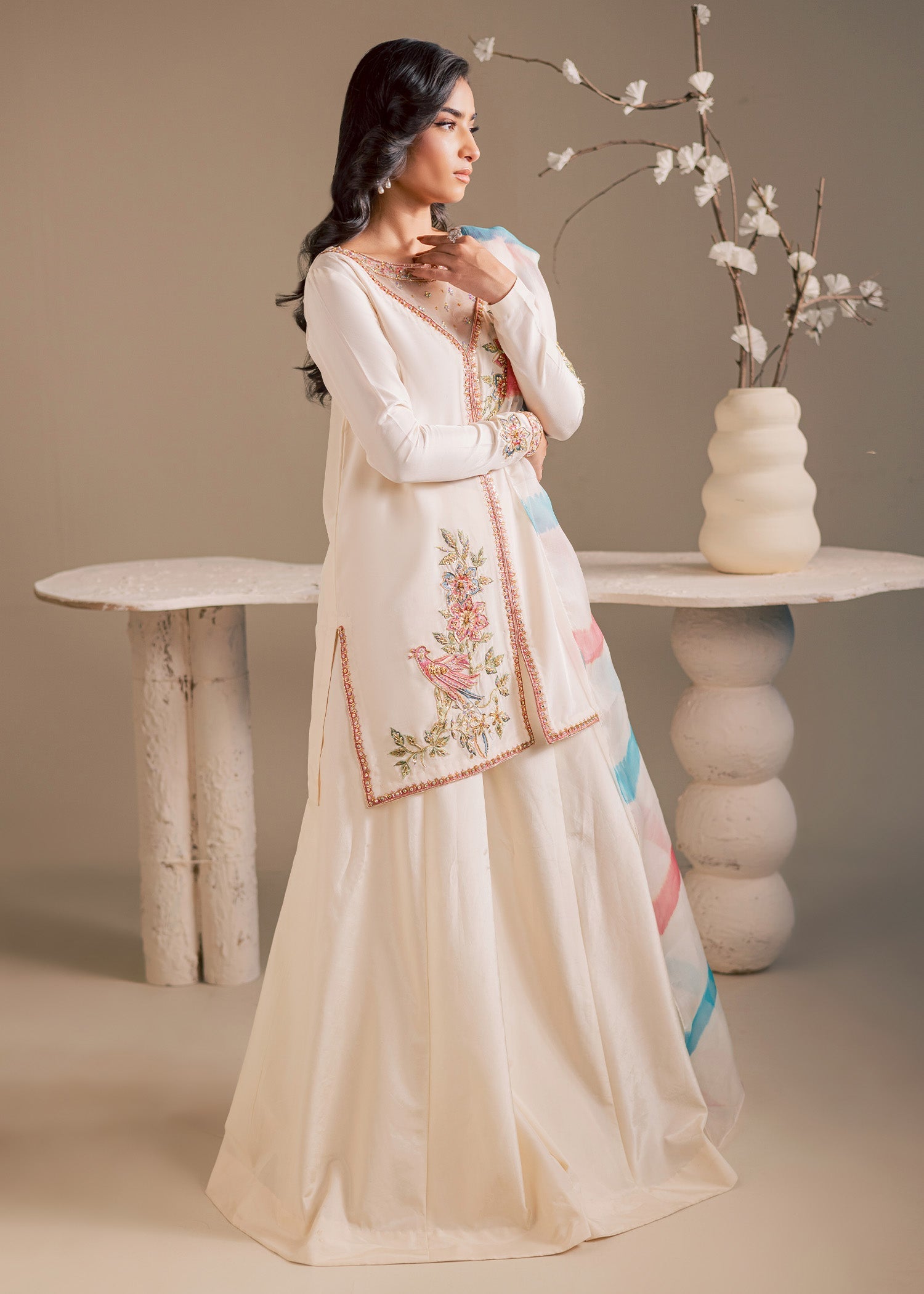 Maria Osama Khan | Noir Bliss Luxury Formals | Pearl Whisper - by Libasekhas UK - Registered Vendor of : Maria Osama Khan - 100% Original Designer Dress