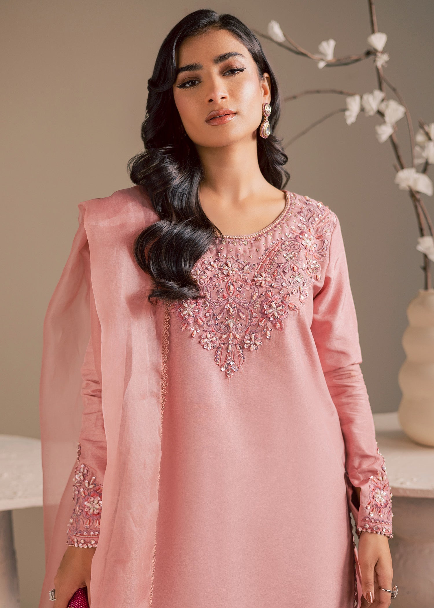 Maria Osama Khan | Noir Bliss Luxury Formals | Blush Dew - by Libasekhas UK - Registered Vendor of : Maria Osama Khan - 100% Original Designer Dress