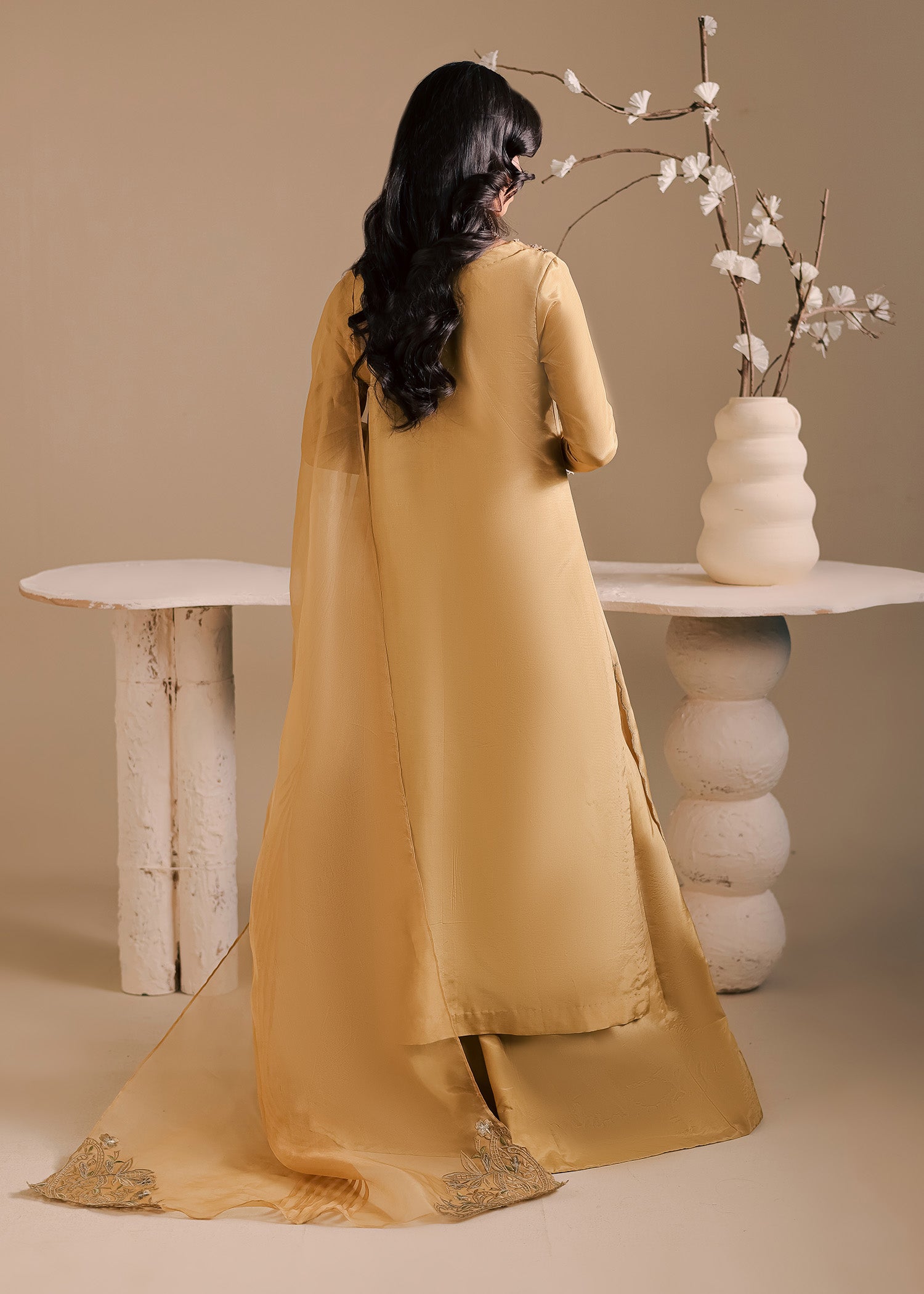 Maria Osama Khan | Noir Bliss Luxury Formals | Golden Ember - by Libasekhas UK - Registered Vendor of : Maria Osama Khan - 100% Original Designer Dress