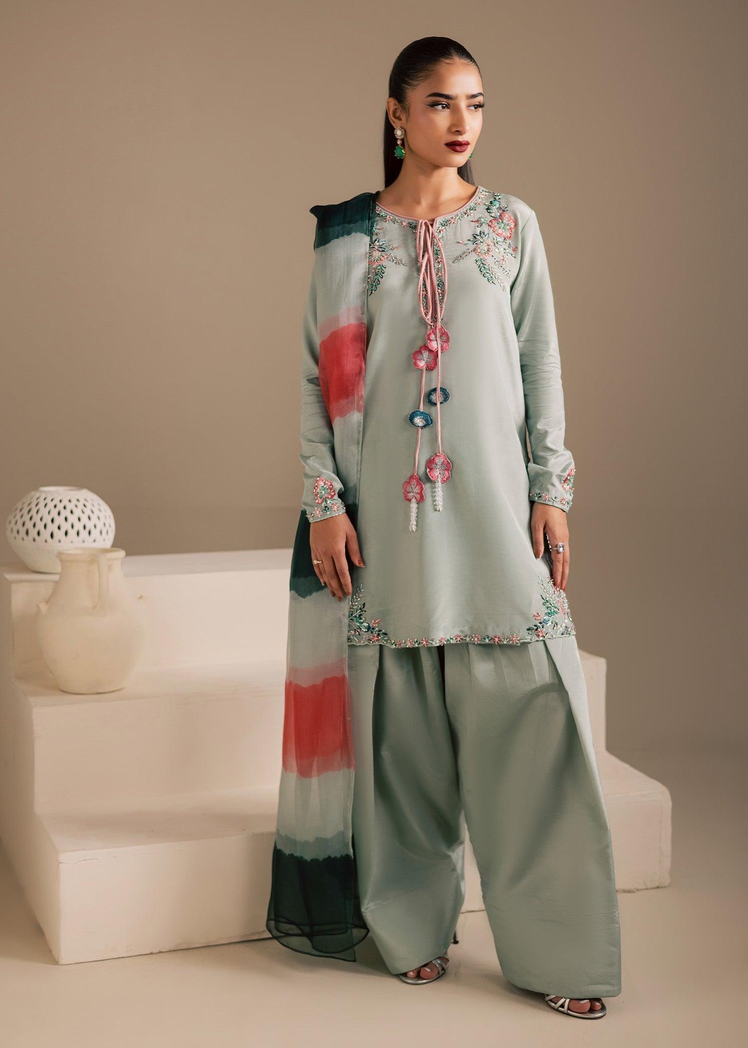 Maria Osama Khan | Noir Bliss Luxury Formals | Ash Mist - by Libasekhas UK - Registered Vendor of : Maria Osama Khan - 100% Original Designer Dress