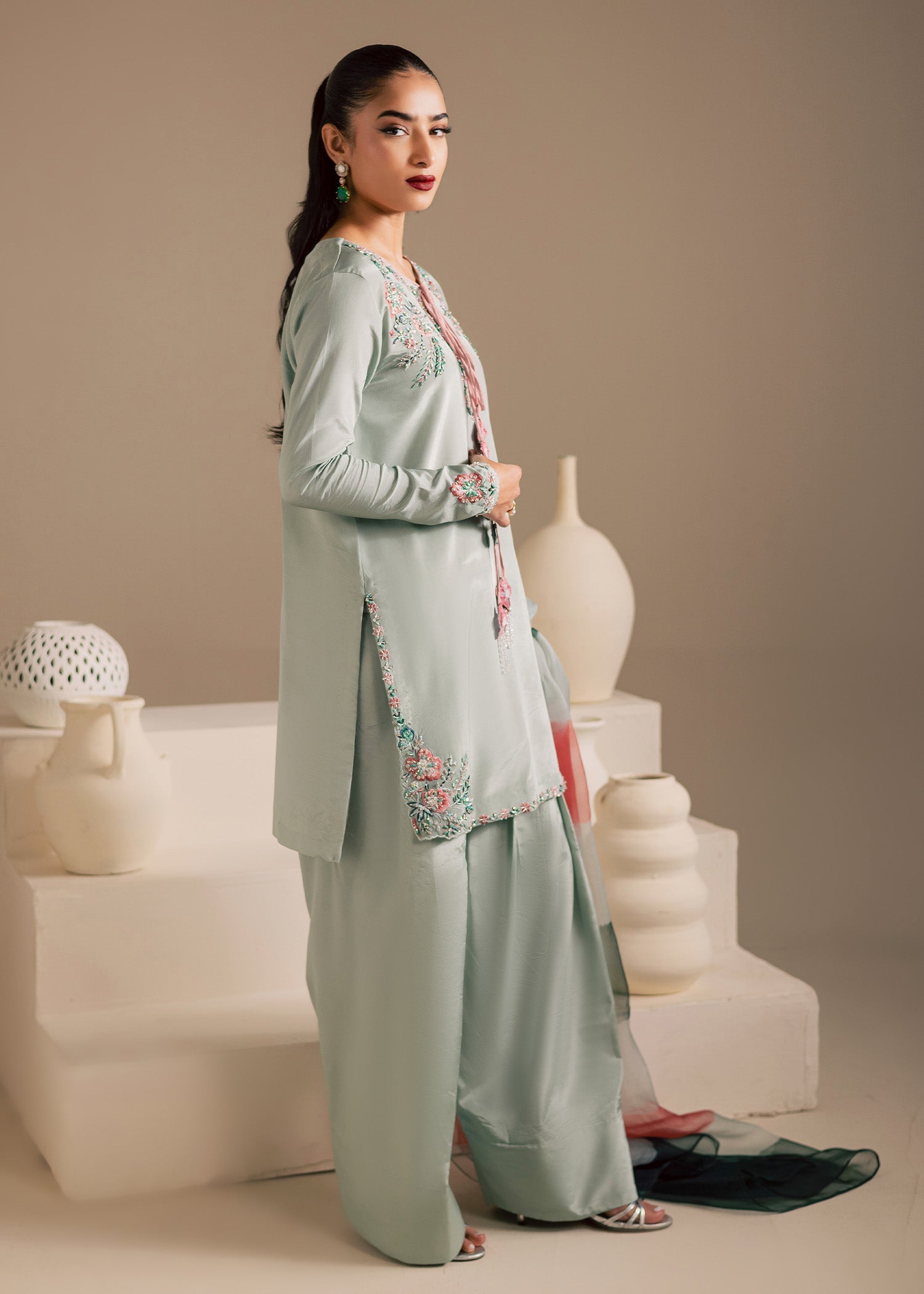 Maria Osama Khan | Noir Bliss Luxury Formals | Ash Mist - by Libasekhas UK - Registered Vendor of : Maria Osama Khan - 100% Original Designer Dress