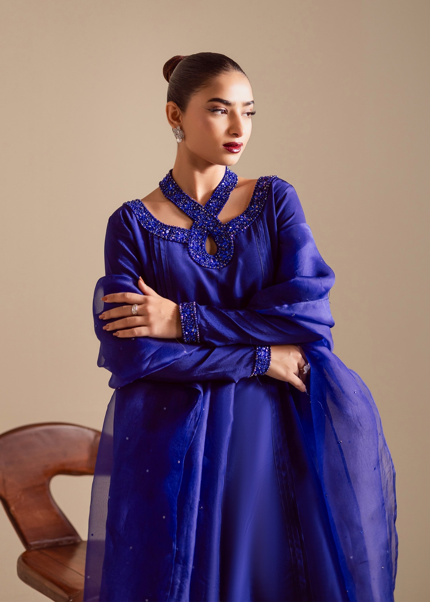 Maria Osama Khan | Noir Bliss Luxury Formals | Majestic Noir - by Libasekhas UK - Registered Vendor of : Maria Osama Khan - 100% Original Designer Dress
