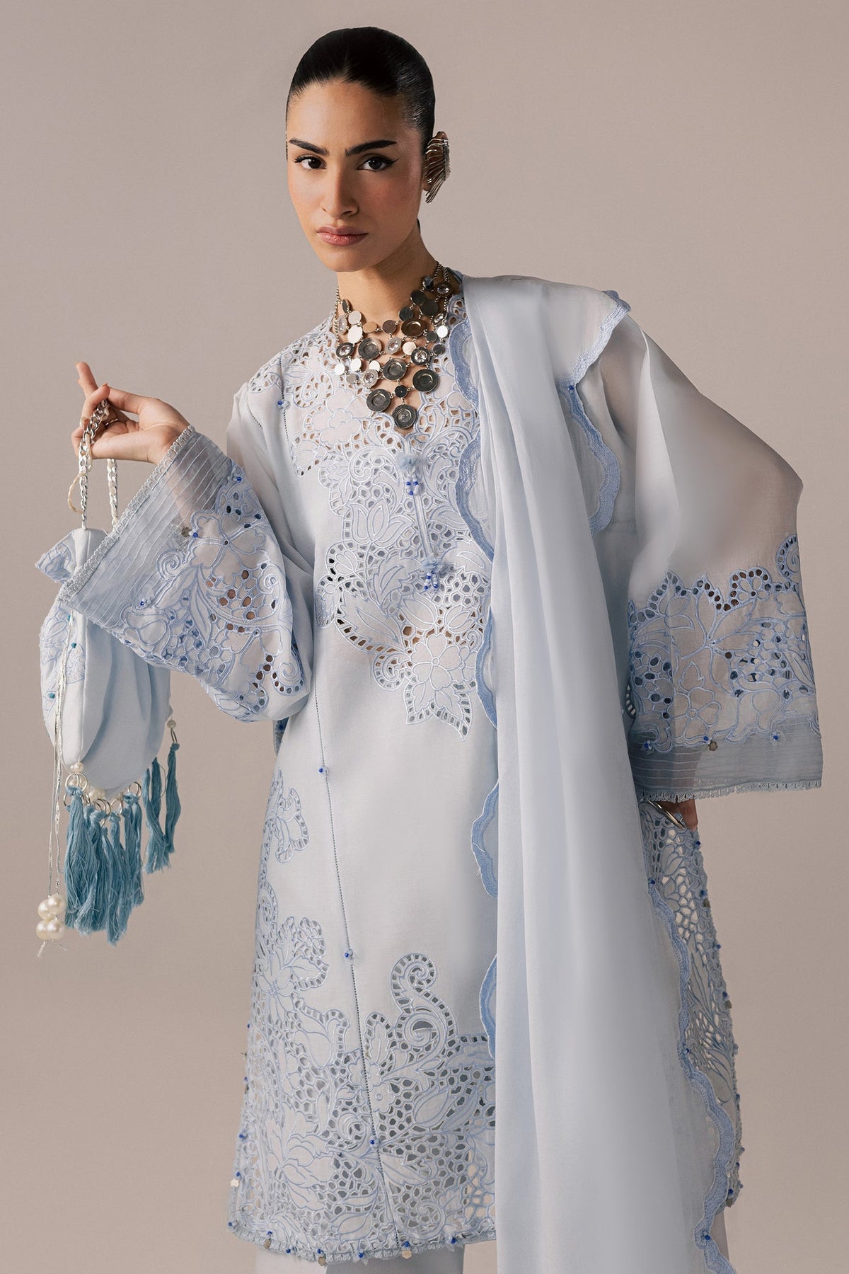 Elan | Stitched Pret 26 | BRUMINE (EL26-02 A ST) - by Libasekhas UK - Registered Vendor of : Elan - 100% Original Designer Dress