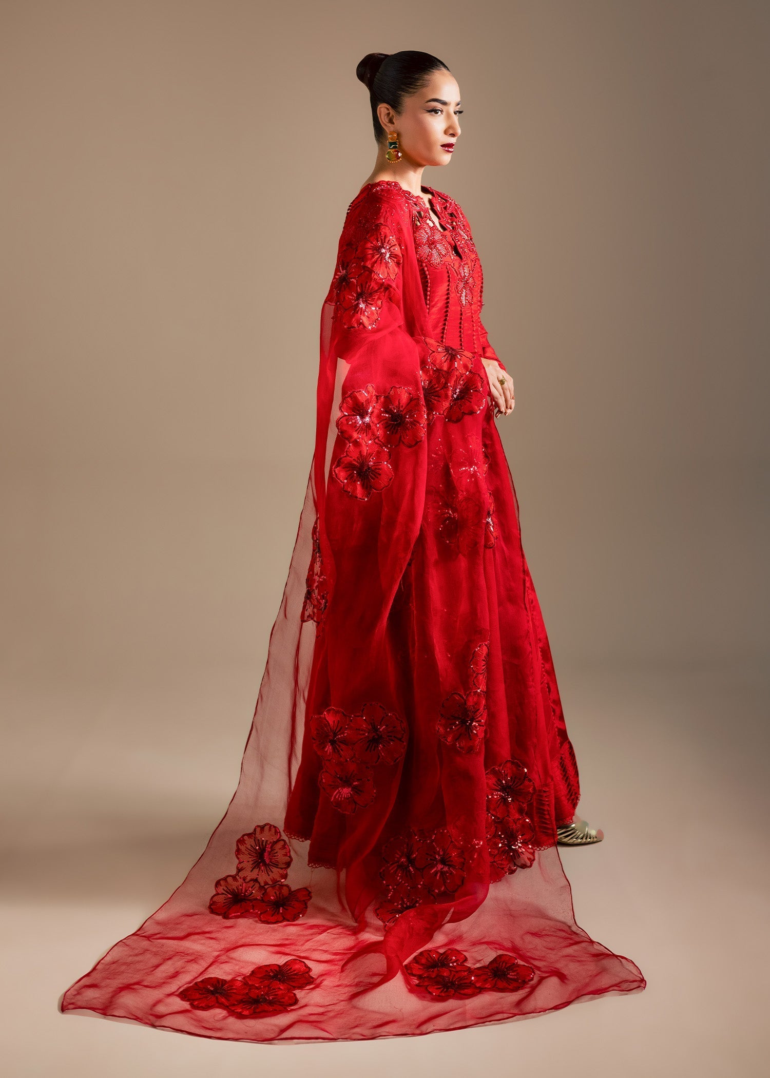 Maria Osama Khan | Noir Bliss Luxury Formals | Scarlet Mirage - by Libasekhas UK - Registered Vendor of : Maria Osama Khan - 100% Original Designer Dress