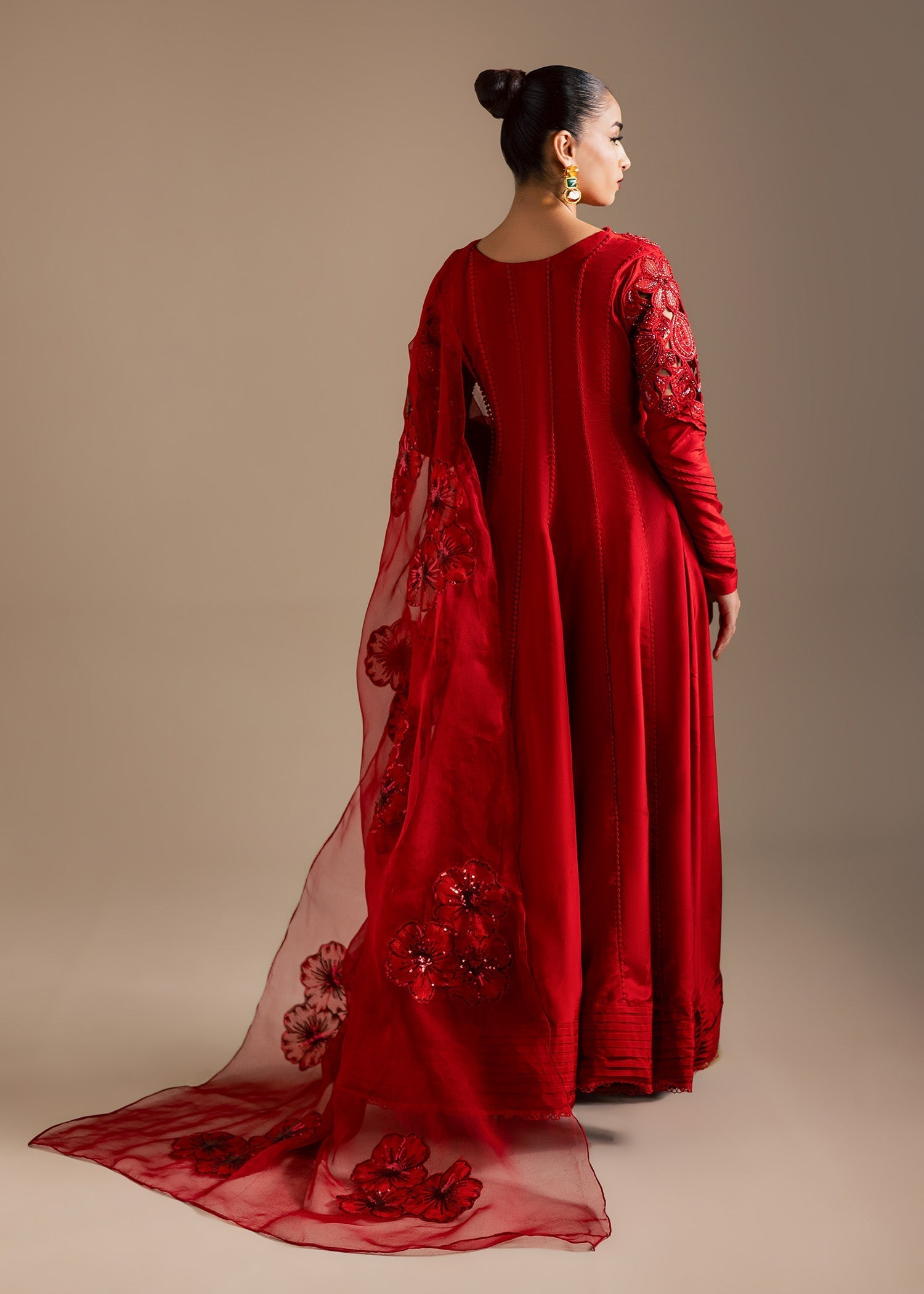 Maria Osama Khan | Noir Bliss Luxury Formals | Scarlet Mirage - by Libasekhas UK - Registered Vendor of : Maria Osama Khan - 100% Original Designer Dress