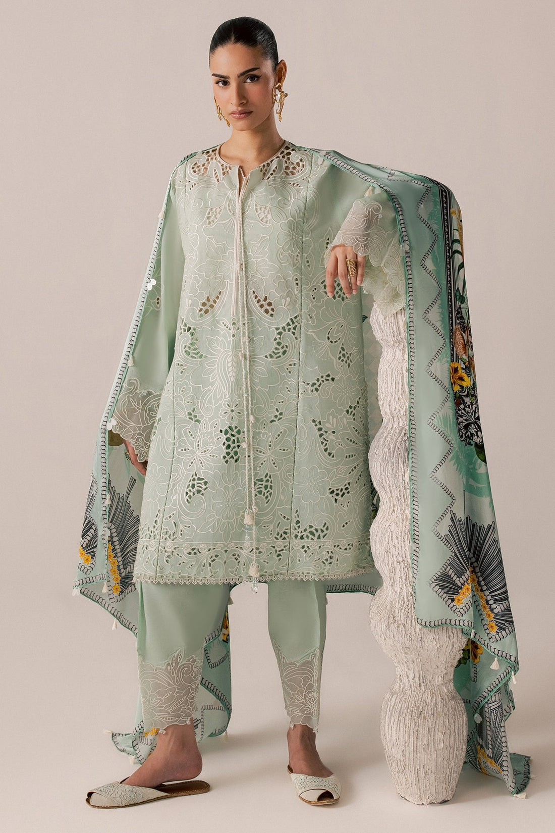 Elan | Stitched Pret 26 | ZEVARE (EL26-07 A ST) - by Libasekhas UK - Registered Vendor of : Elan - 100% Original Designer Dress