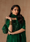 Maria Osama Khan | Noir Bliss Luxury Formals | Emerald Green - by - Libasekhas UK - Registered Vendor of : Maria Osama Khan - 100% Original Designer Dresss