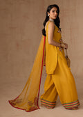 Maria Osama Khan | Noir Bliss Luxury Formals | Marigold Muse - by - Libasekhas UK - Registered Vendor of : Maria Osama Khan - 100% Original Designer Dresss