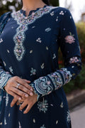 Qalamkar | Q Line Lawn 25 | QM-01 Bleu - by - Libasekhas UK - Registered Vendor of : Qalamkar - 100% Original Designer Dresss