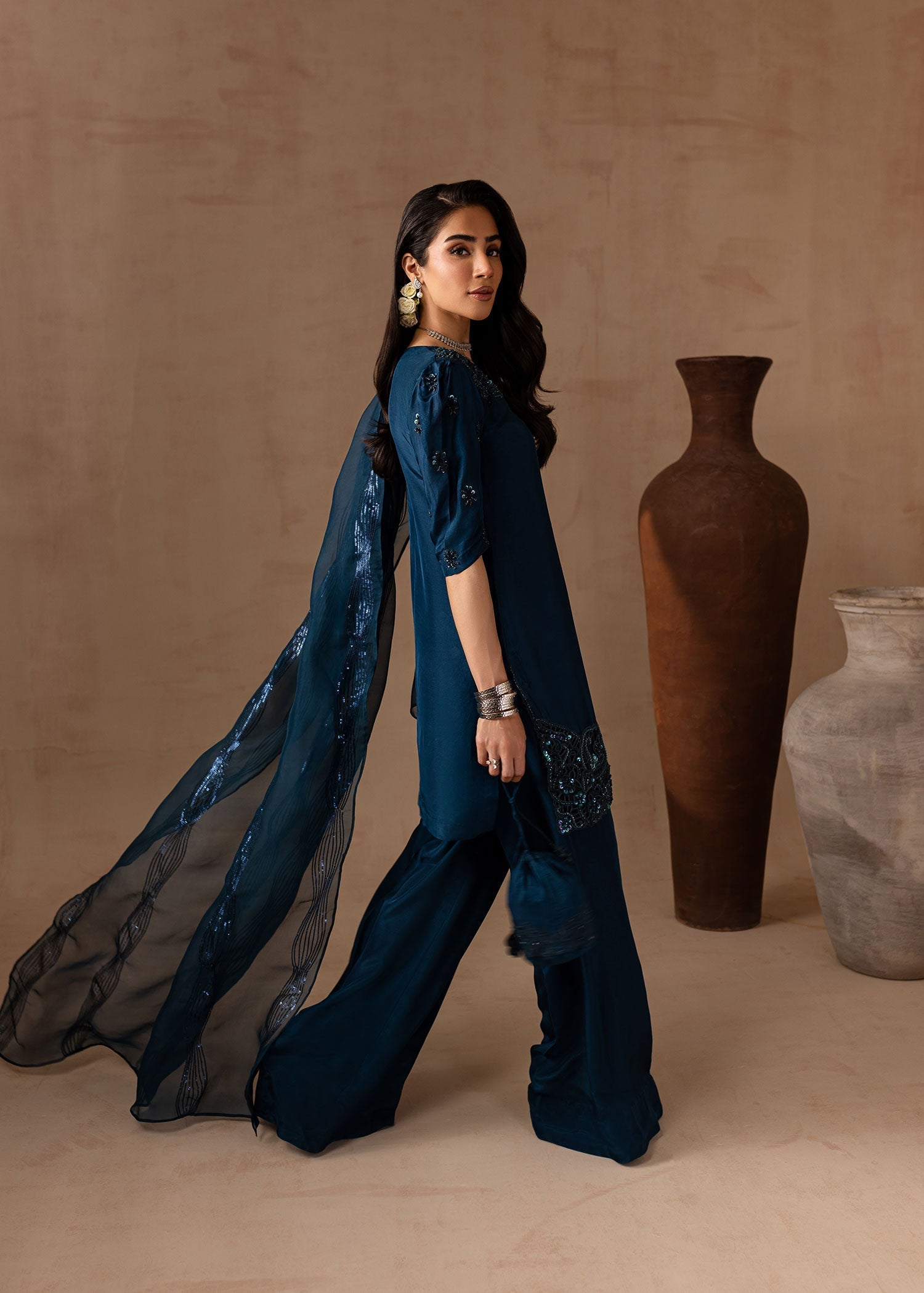 Maria Osama Khan | Noir Bliss Luxury Formals | Royal Sapphire - by - Libasekhas UK - Registered Vendor of : Maria Osama Khan - 100% Original Designer Dresss