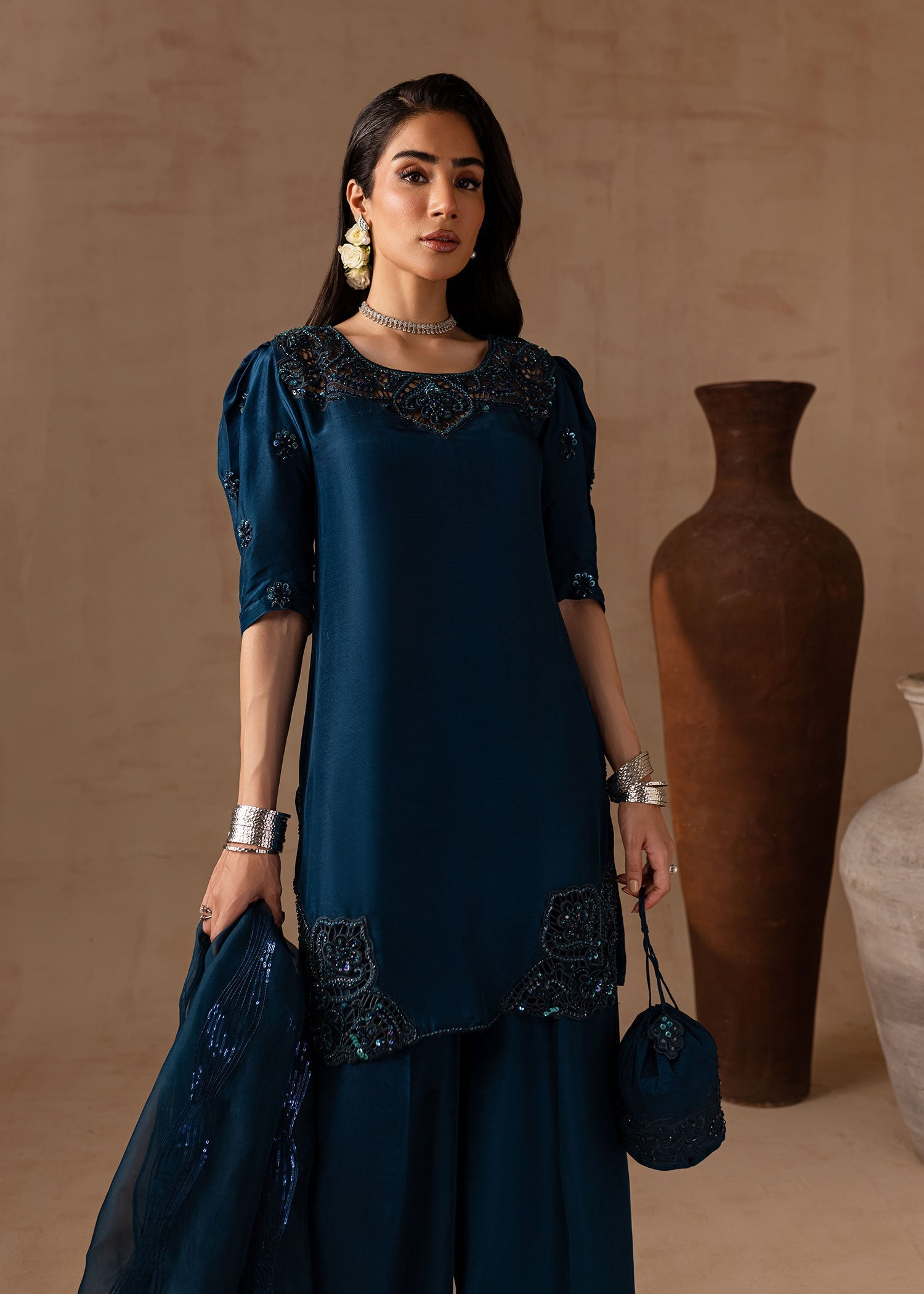 Maria Osama Khan | Noir Bliss Luxury Formals | Royal Sapphire - by - Libasekhas UK - Registered Vendor of : Maria Osama Khan - 100% Original Designer Dresss