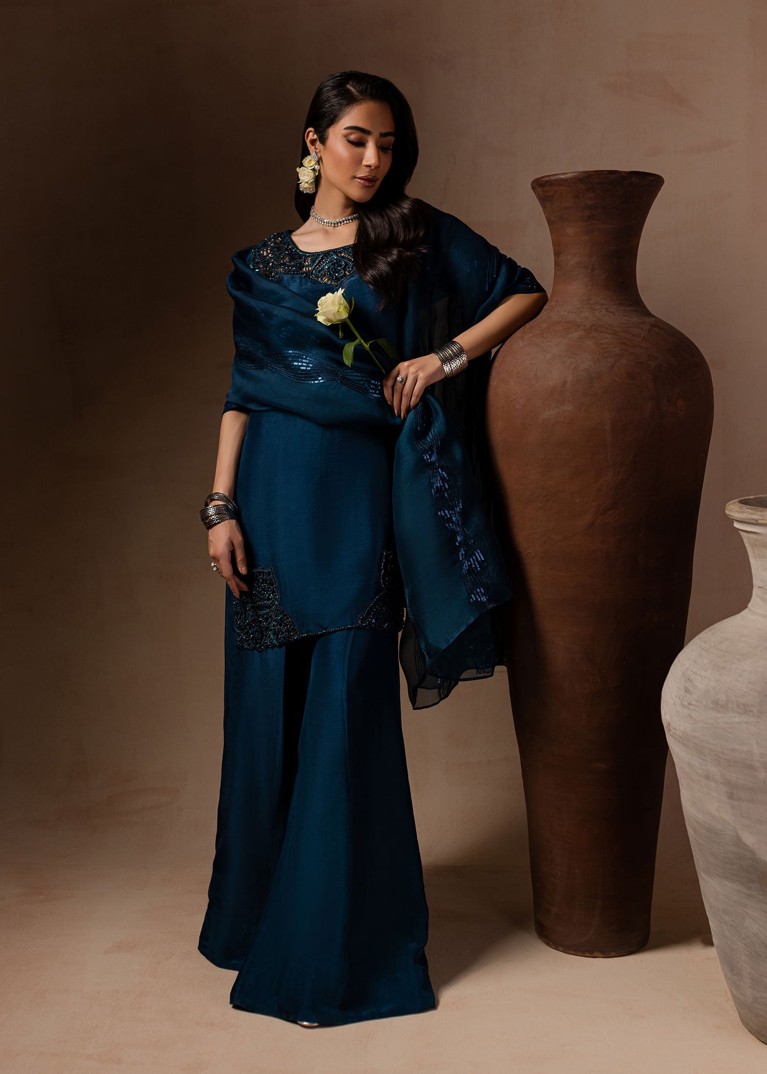 Maria Osama Khan | Noir Bliss Luxury Formals | Royal Sapphire - by - Libasekhas UK - Registered Vendor of : Maria Osama Khan - 100% Original Designer Dresss