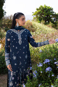 Qalamkar | Q Line Lawn 25 | QM-01 Bleu - by - Libasekhas UK - Registered Vendor of : Qalamkar - 100% Original Designer Dresss
