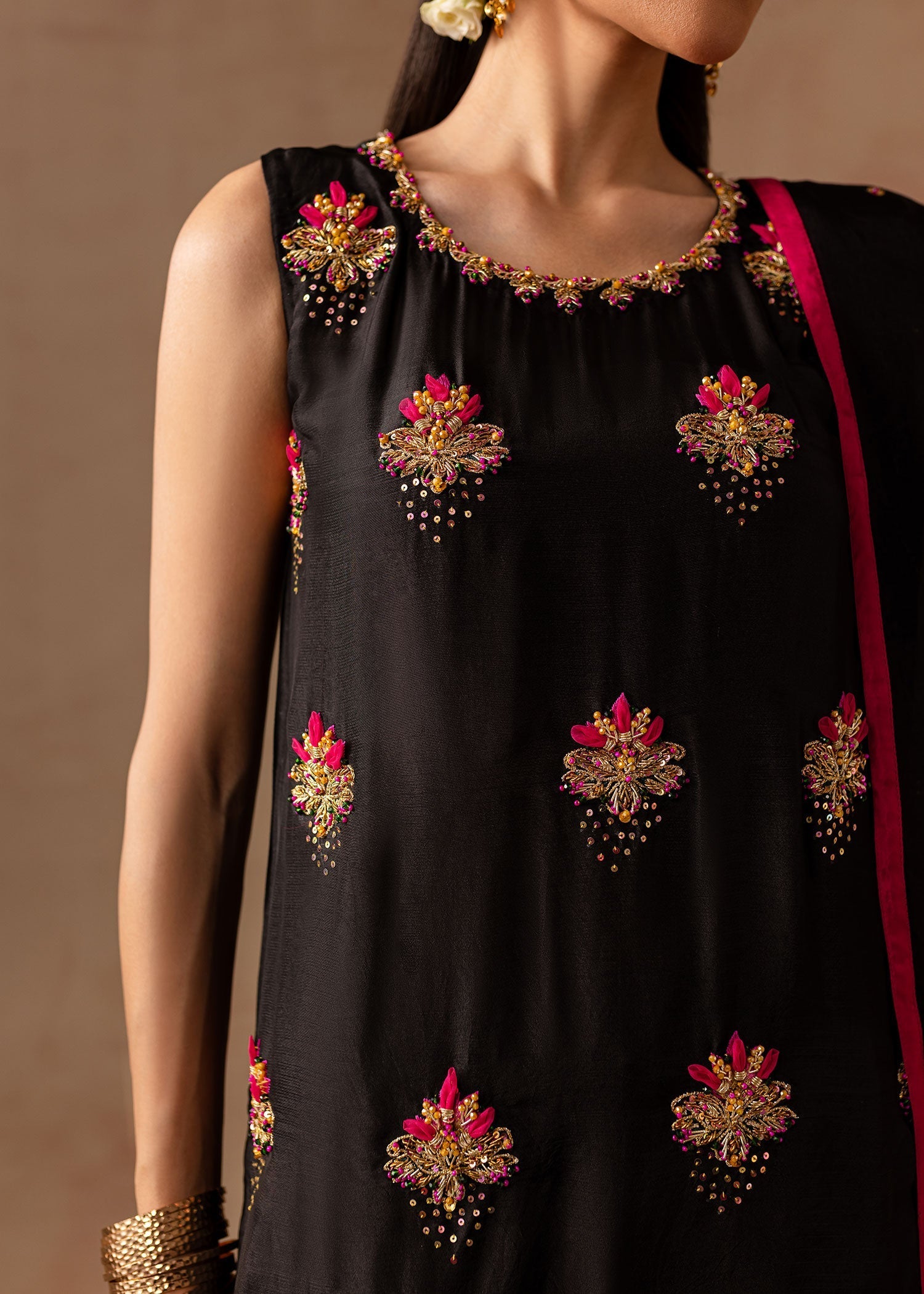 Maria Osama Khan | Noir Bliss Luxury Formals | Charcoal Charm - by - Libasekhas UK - Registered Vendor of : Maria Osama Khan - 100% Original Designer Dresss
