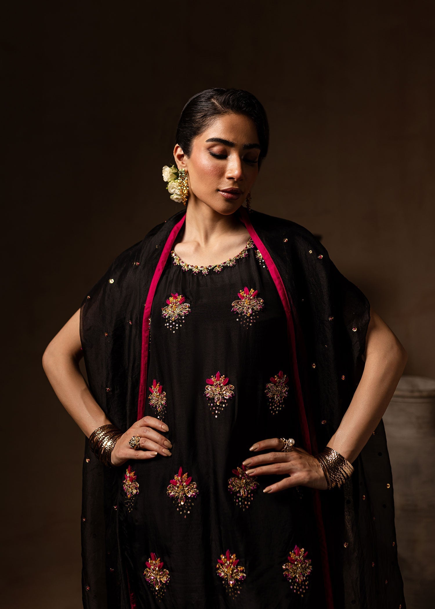 Maria Osama Khan | Noir Bliss Luxury Formals | Charcoal Charm - by - Libasekhas UK - Registered Vendor of : Maria Osama Khan - 100% Original Designer Dresss