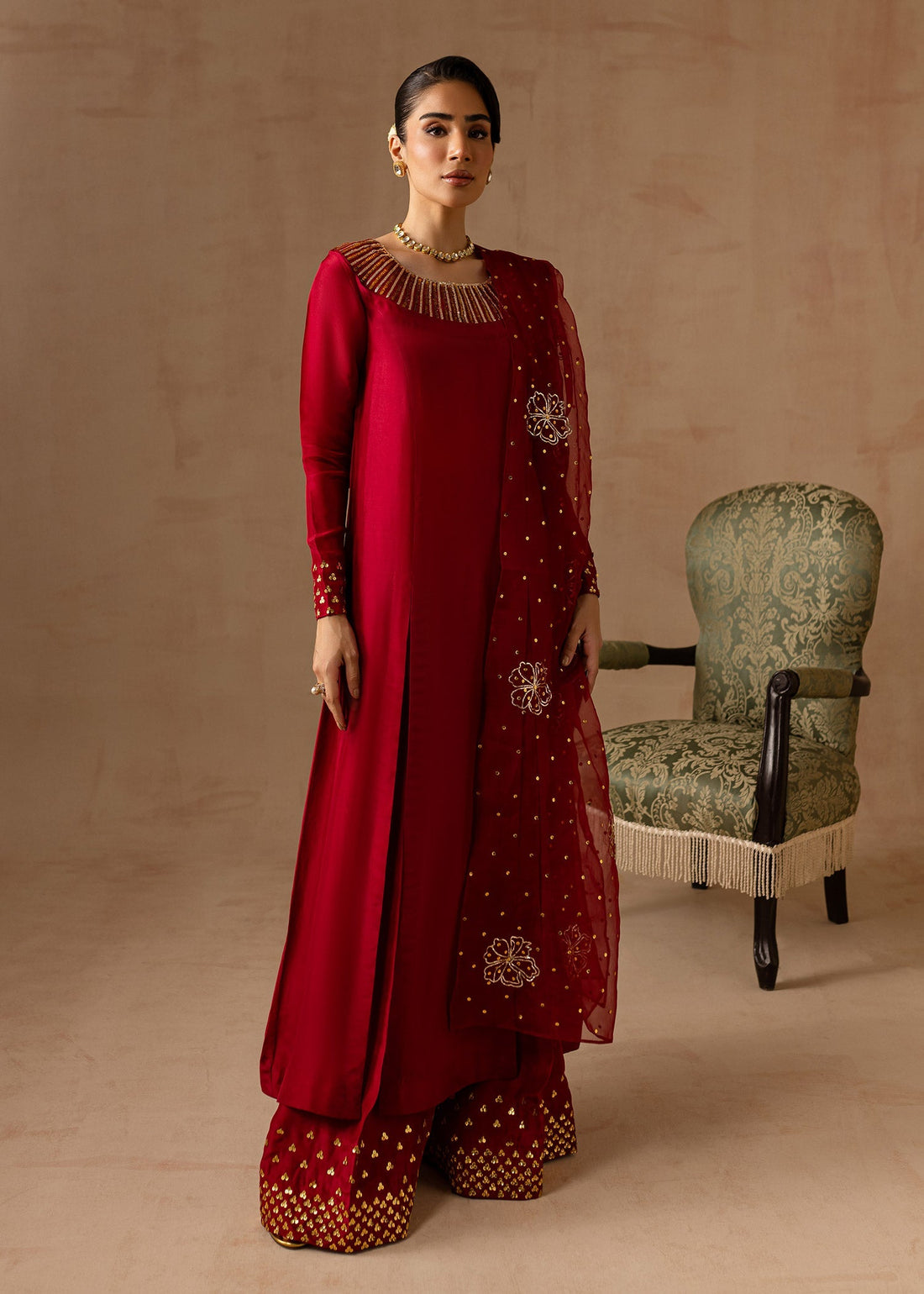 Maria Osama Khan | Noir Bliss Luxury Formals | Ruby - by - Libasekhas UK - Registered Vendor of : Maria Osama Khan - 100% Original Designer Dresss
