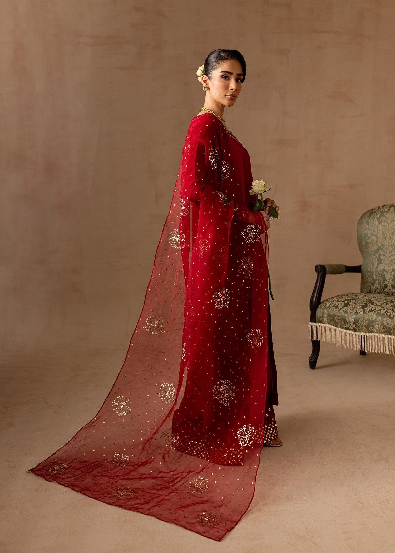Maria Osama Khan | Noir Bliss Luxury Formals | Ruby - by - Libasekhas UK - Registered Vendor of : Maria Osama Khan - 100% Original Designer Dresss