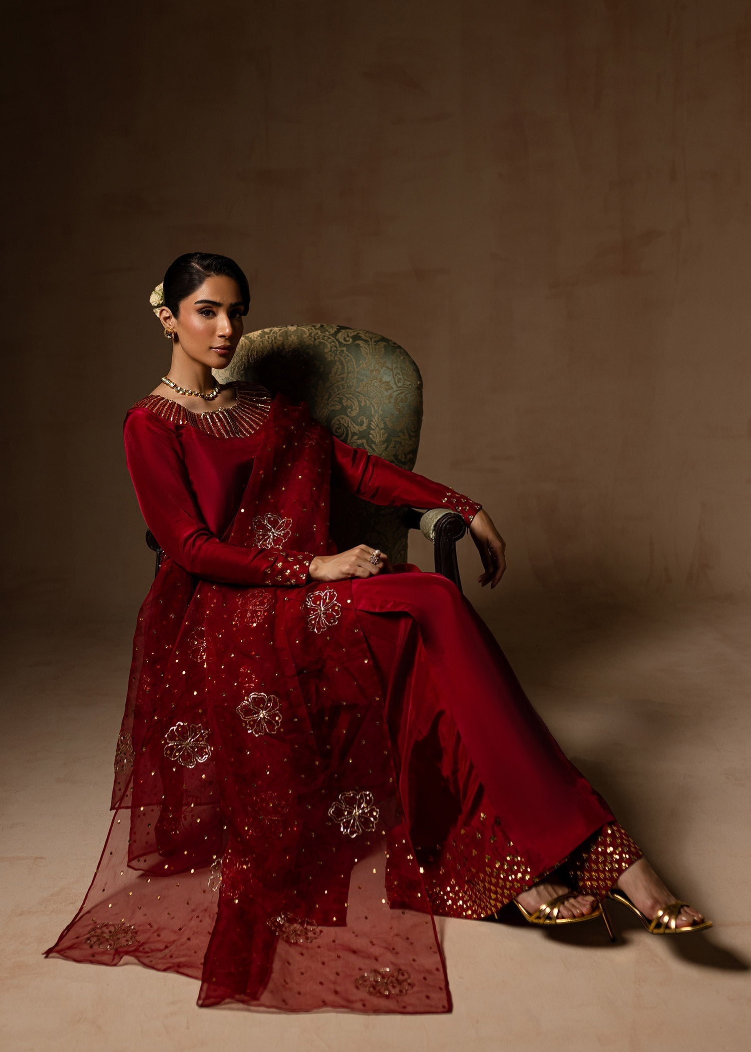 Maria Osama Khan | Noir Bliss Luxury Formals | Ruby - by - Libasekhas UK - Registered Vendor of : Maria Osama Khan - 100% Original Designer Dresss