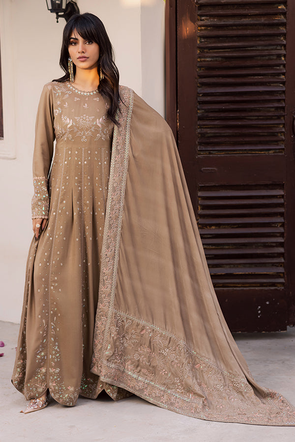 Nureh | Exclusive Leather Peach | NE-212 - by Libasekhas UK - Registered Vendor of : Nureh - 100% Original Designer Dress