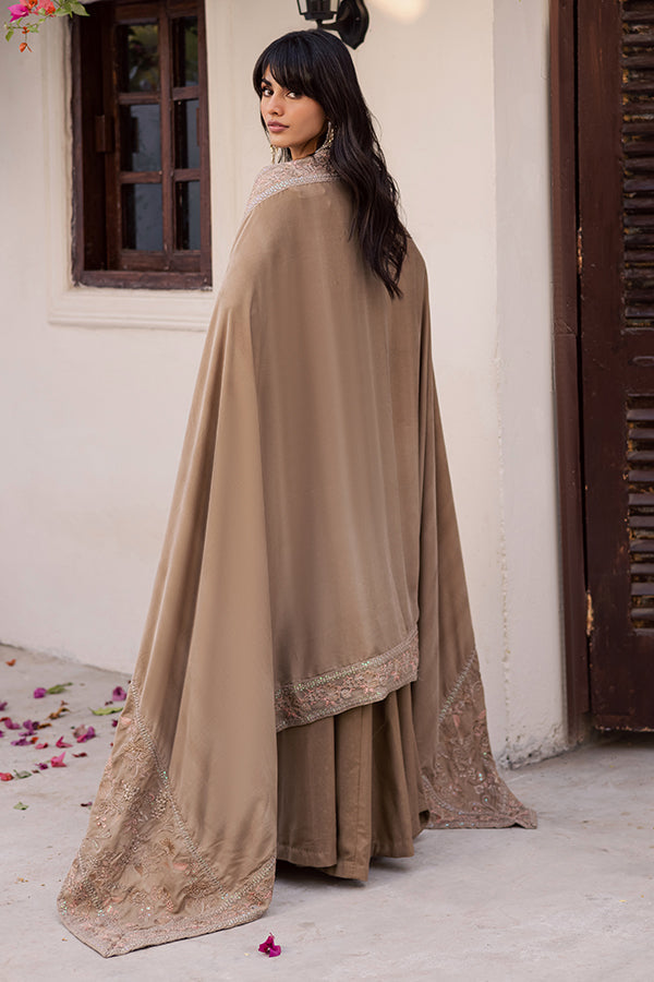 Nureh | Exclusive Leather Peach | NE-212 - by Libasekhas UK - Registered Vendor of : Nureh - 100% Original Designer Dress