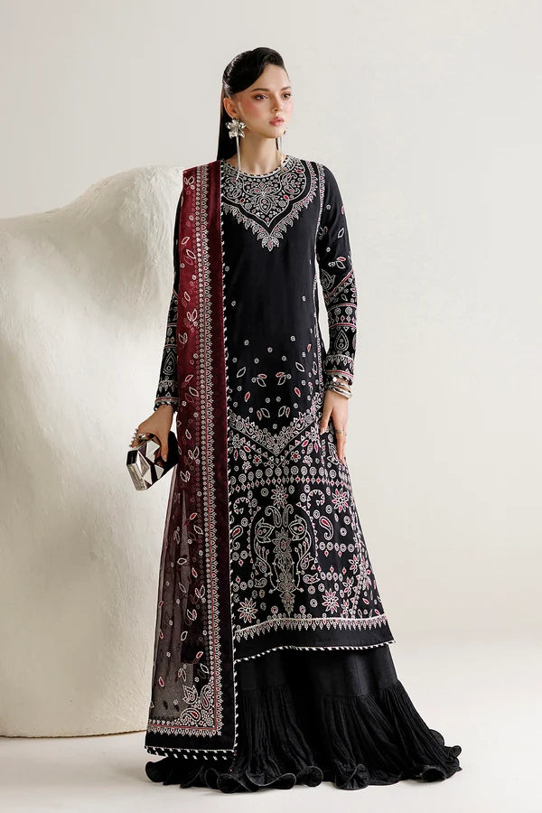 Jazmin | Mirelle Luxury Formals'26 | Black Long Shirt & Lehnga -UR-7091