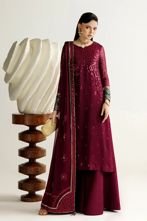 Jazmin | Mirelle Luxury Formals'26 | Mehroon Shirt-UC-3137