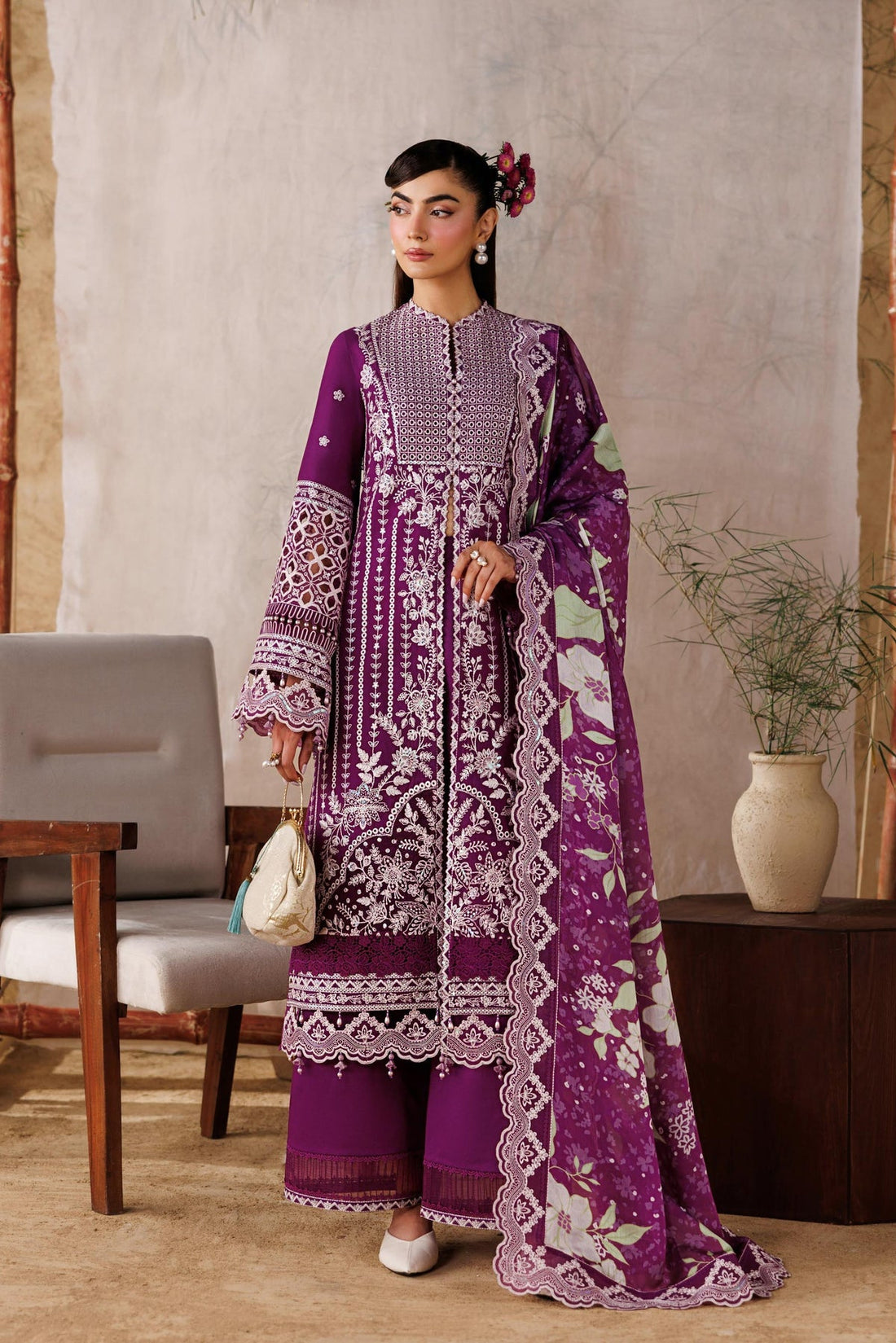 Akbar Aslam | Elea Lawn 26 | Tenebris - by Libasekhas UK - Registered Vendor of : Akbar Aslam - 100% Original Designer Dress