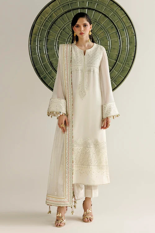 Jazmin | Mirelle Luxury Formals'26 | Off-White Long Shirt & Trouser -UC-3135