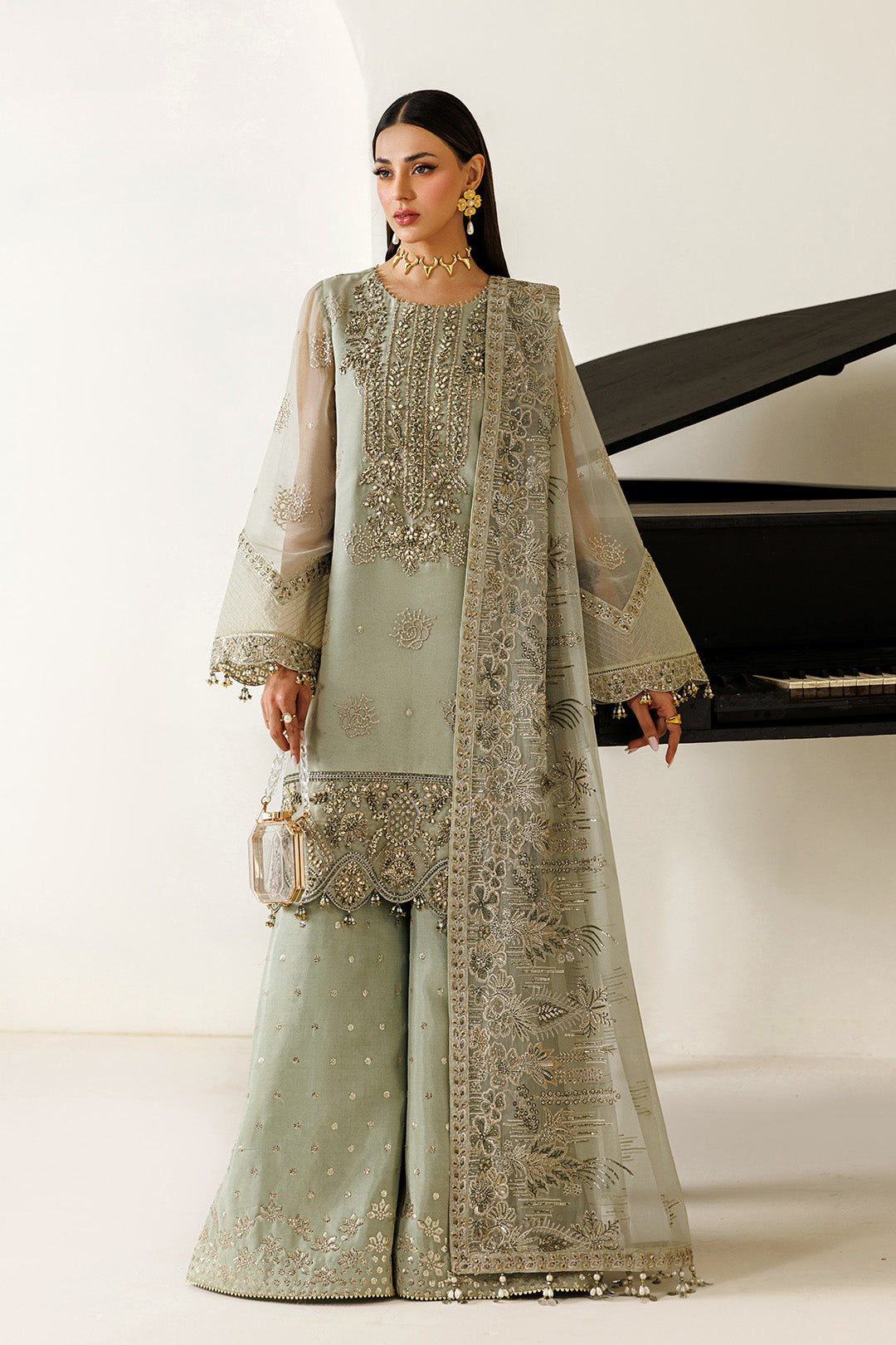 Alizeh | Aymal Luxury Bamber Chiffon | AF-BHM-4072-Javi - by Libasekhas UK - Registered Vendor of : Alizeh - 100% Original Designer Dress