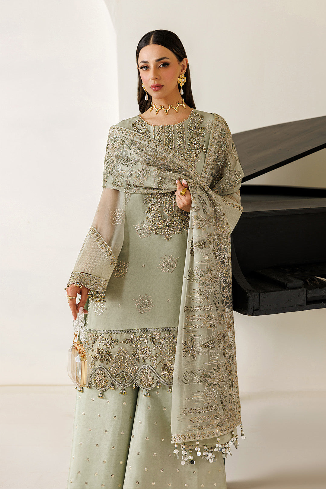 Alizeh | Aymal Luxury Bamber Chiffon | AF-BHM-4072-Javi - by Libasekhas UK - Registered Vendor of : Alizeh - 100% Original Designer Dress